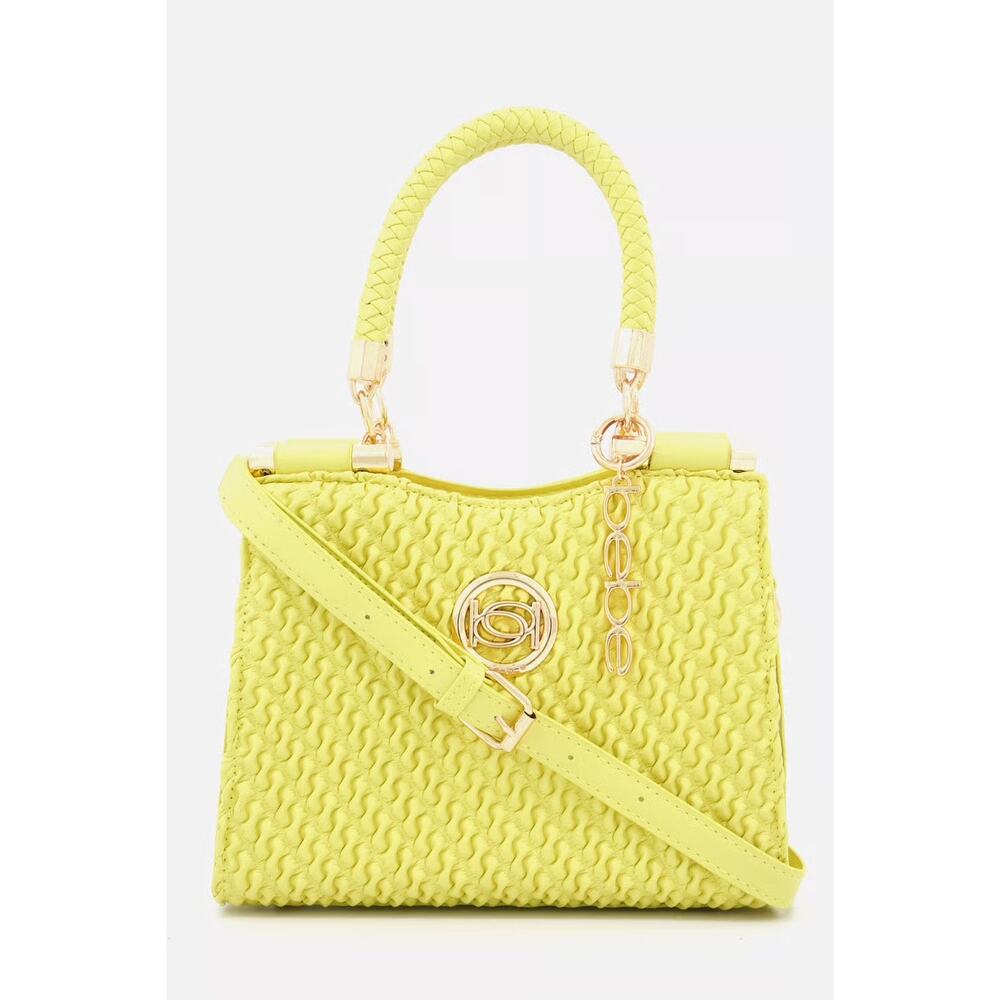 Bebe Erika Mini Shopper Handbag Lemon Yellow NWT